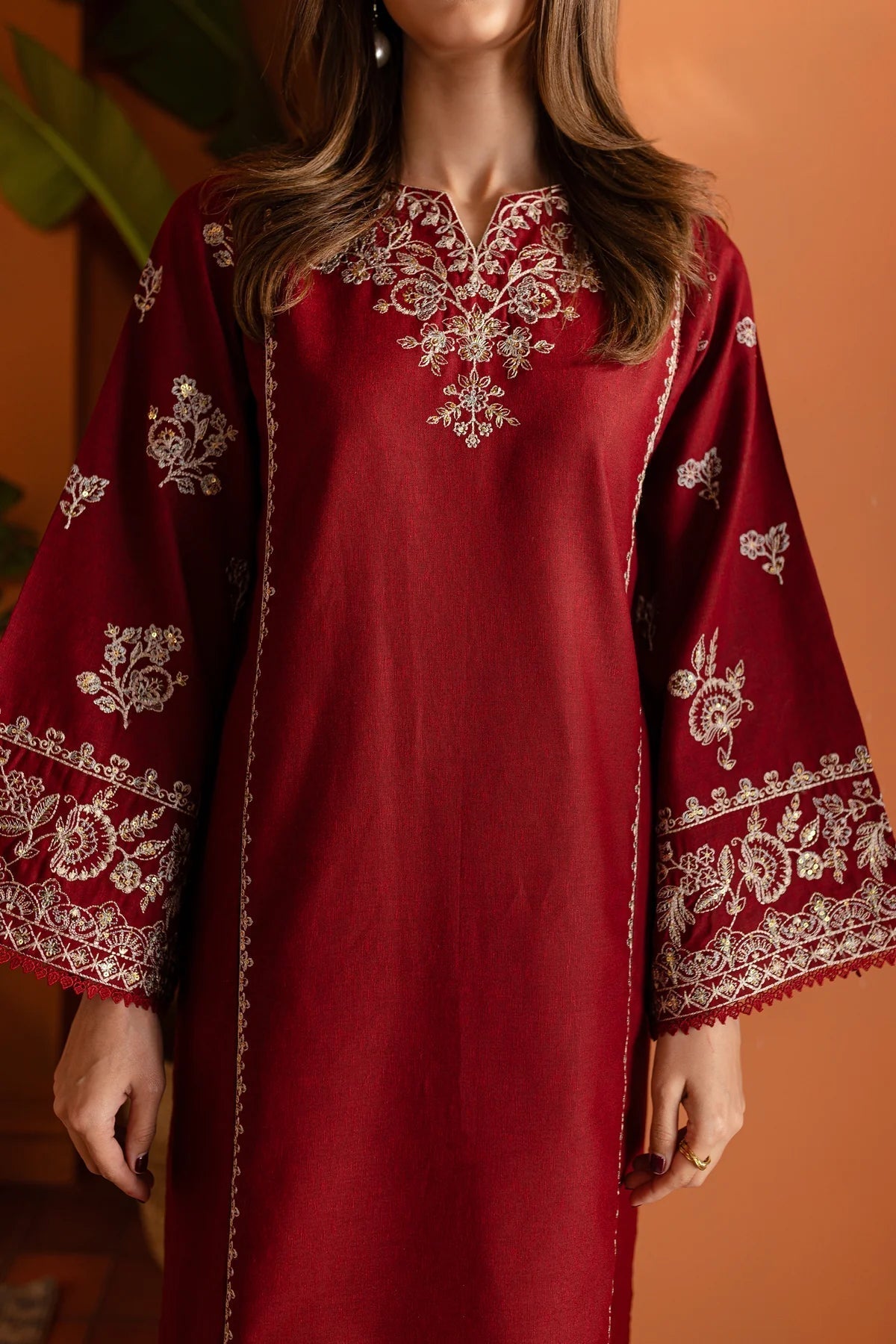Dhanak 2PC Embroidered Ensemble – ZC6003