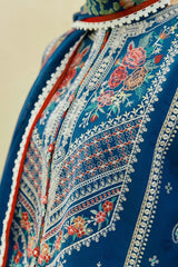 Dhanak Luxe 3PC Embroidered Shirt with Digital Printed Wool Shawl – ZC668