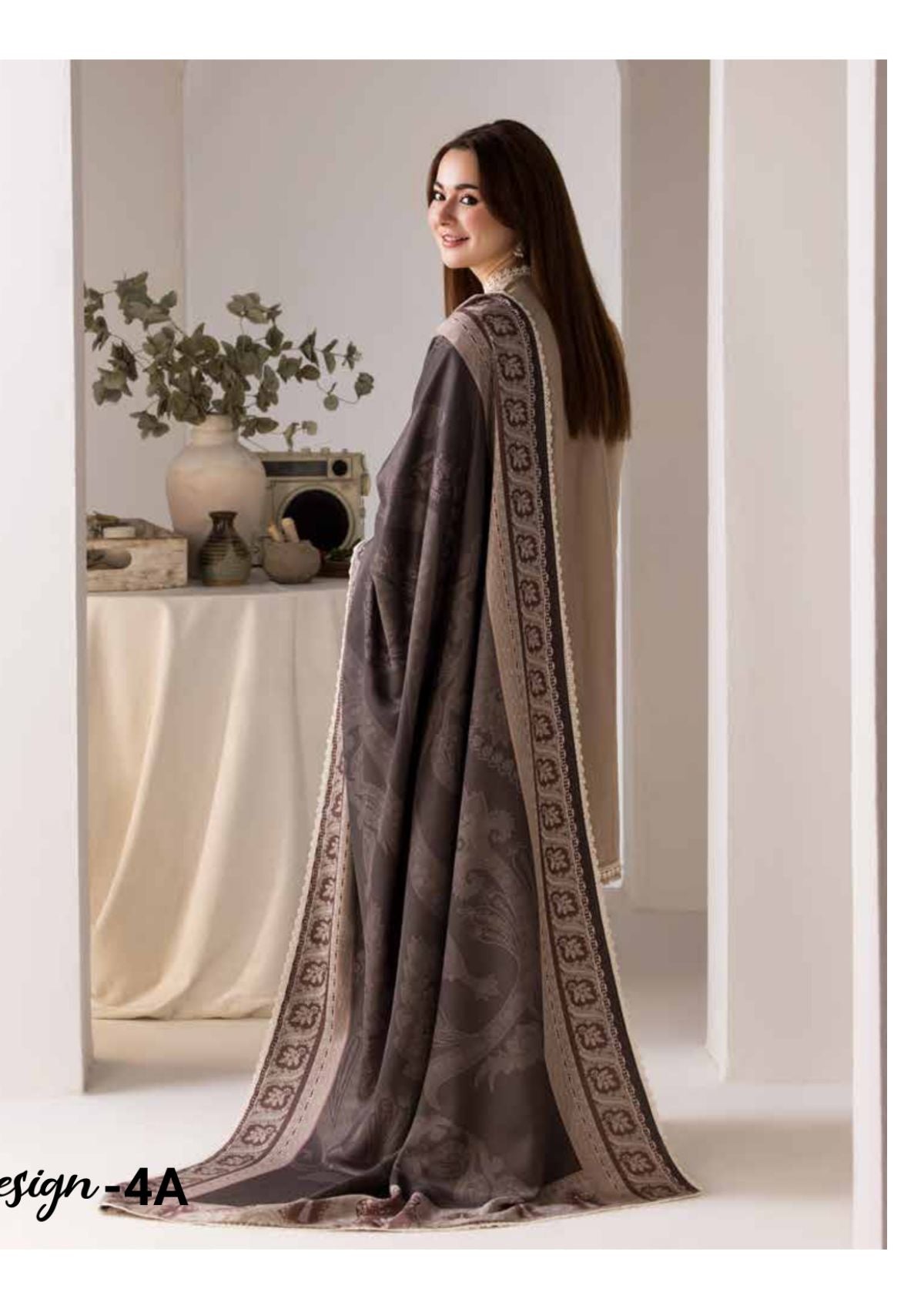 SOBIA NAZIR 3PC Dhanak Embroidered Shirt with Digital Printed Shawl & Trouser – ZC692