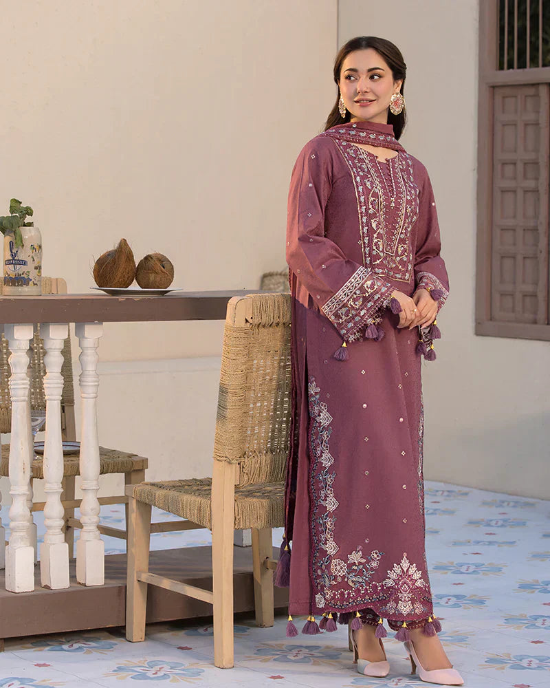 Lawn 3PC Embroidered Shirt with Chiffon Embroidered Dupatta – ZC1321