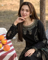 Dhanak 3PC Embroidered Shirt with Digital Printed Silk Dupatta – ZC3283