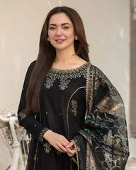 Dhanak 3PC Embroidered Shirt with Digital Printed Silk Dupatta – ZC3283
