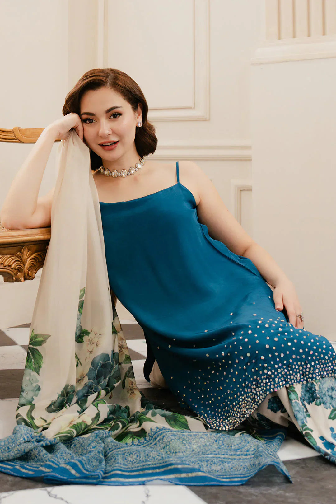 LULUSAR Luxe Silk 3PC Digital Printed Unstitched Dress – ZC869