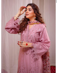 Female Studio Dhanak 3PC Embroidered Suit with Digital Printed Shawl – ZC664