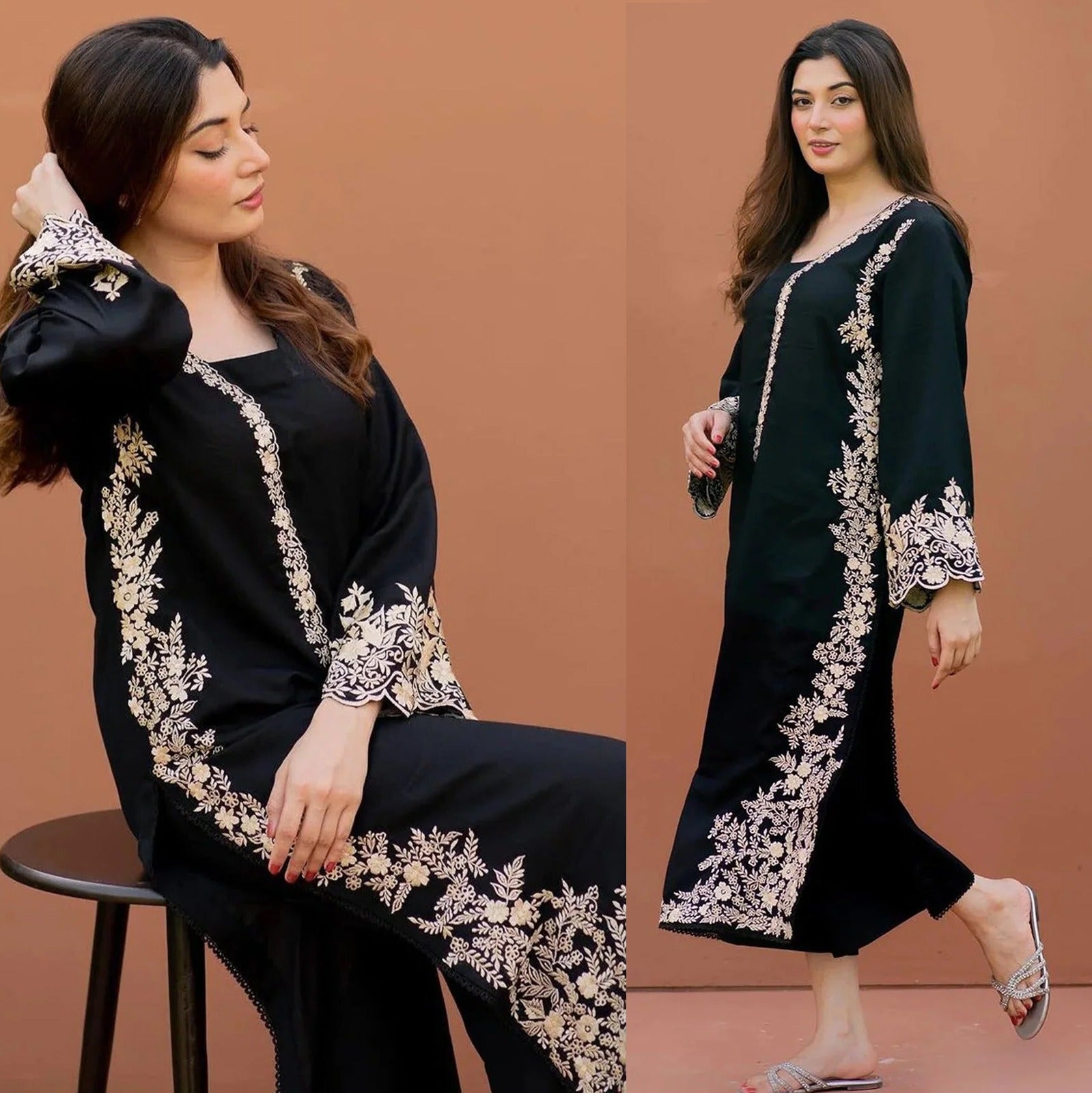 Dhanak 2PC Embroidered Suit – ZC670