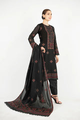 Dhanak 3PC Embroidered Shirt with Dhanak Embroidered Dupatta – ZC3383