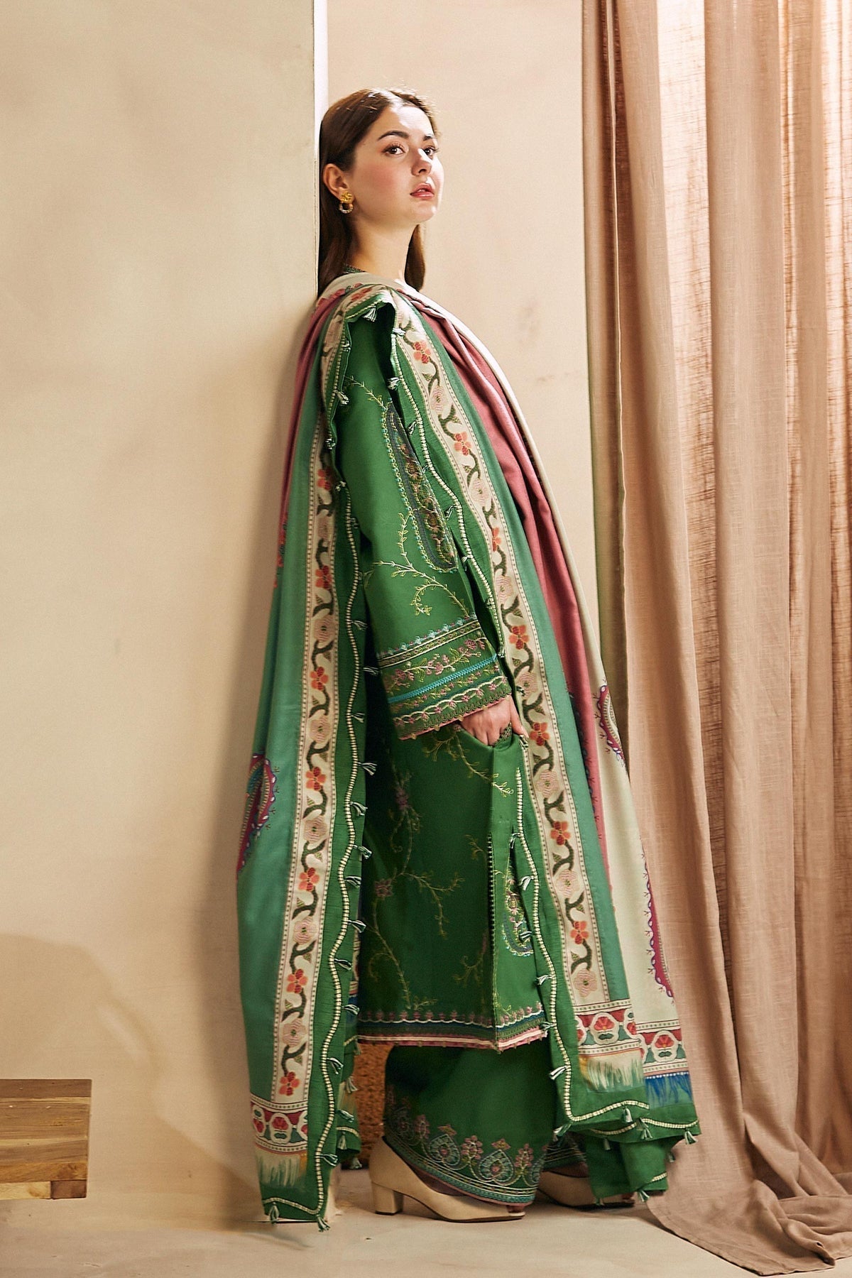 Zara Shahjahan Lawn 3PC Embroidered with Digital Printed Dupatta – ZC1141