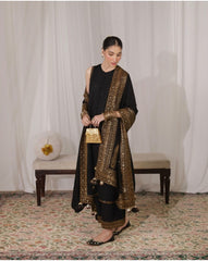 Dhanak Luxe 3PC Embroidered Shirt with Organza Sequins Dupatta – ZC3373
