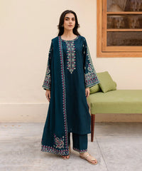 Dhanak 3PC Embroidered Shirt with Chiffon Embroidered Dupatta – ZC3269
