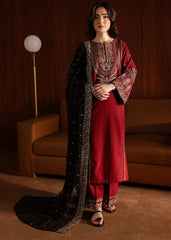 Dhanak 3PC Embroidered Shirt with Organza Sequins Embroidered Dupatta – ZC3351