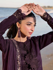 Female Studio Dhanak 3PC Embroidered Shirt with Dhanak Embroidered Dupatta – ZC176