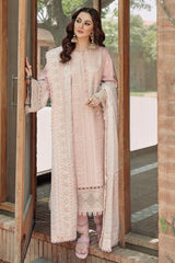 Lawn 3PC Embroidered Shirt with Organza Embroidered Dupatta – ZC1382